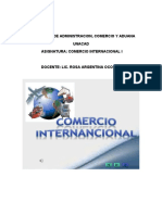 Asignatura de Comercio Internacional I