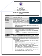 Activity Completion Report (A.C.R.) : 2 Quarter SMEA For C.Y. 2021, S.Y. 2020-2021