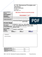 Unit 102 - Mechanical Principles and Applications