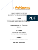 2019 Tesis Efectos Restriccion Adendas en Los Contratos App Peru