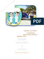 Proyecto Productivo Panaderia y Cocina