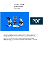 Tipos de Microscópio - Descubra Quais São Os 16 Tipos e Suas Funções