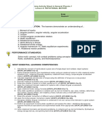 Learning Activity Sheet in General Physics 1 Lesson 8: Rotational Motion