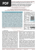 Design, Development, and Performance Evaluation of A Mechanical Device For Harvesting Pineapple