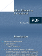 Irrigation Scheduling & Warabandi: By: Engr. Muhammad Usman