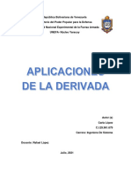 Aplicaciones de La Derivada