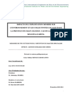 Impacts de L'exploitation Miniere Sur L'environnement Et Les Collectivites Locales Dans La Province Du Haut-Ogooue: Cas de La Comilog A Moanda (Gabon)