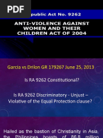 Anti Violence Against Women and Their Children RA 9262