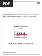 Quality Lead Generation Through Cold Calling by Creating Awareness of Iifl Financial Products