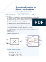 Étude D'un Signal Modulé en Amplitude, Applications