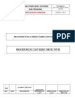 Procedure No. L&T/ Kkro / Mech / WP 05: Procedure For Ag Piping Fabrication & Erection