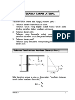 Tekanan Tanah Lateral (16 Maret 2021)