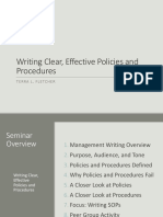 Writing Clear Effective Policies and Procedures