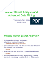 Market Basket Analysis and Advanced Data Mining: Professor Amit Basu