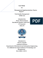 Total Quality Management Implementation: Toyota: Case Study On " "