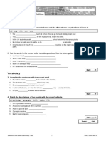 Unit 2 Short Test 1A: Grammar