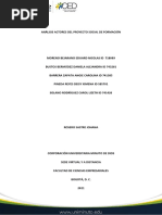 Actividad 8 - Evaluativa Análisis de Los Actores y Realidad Social Del Proyecto Social de Formación