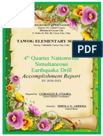 4 Quarter Nationwide Simultaneous Earthquake Drill: Accomplishment Report