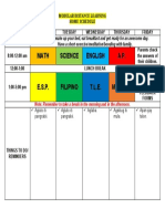 Modular Distance Learning Schedule