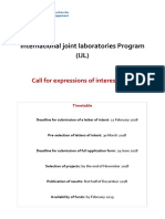 International Joint Laboratories Program (IJL) : Call For Expressions of Interest 2018