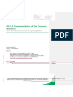 D2.1.2. ModelWriter - Documentation of The Corpora