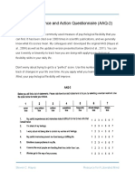 The Acceptance and Action Questionnaire