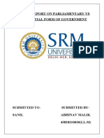 Parliamentary VS Presidential Form of Government