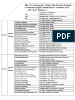 Timetable 6th Semester Final