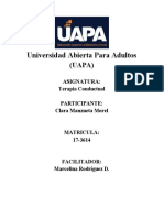 Terapia Conductual (TAREA I)