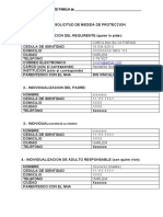 Modelo de Solicitud de Medida de Protección