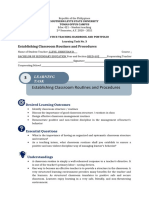 Establishing Classroom Routines and Procedures: Learning Task