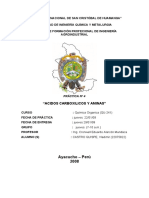 PRACTICA #08 Y 09 Acidos Carboxilicos y Aminas Práctica de Química Orgánica