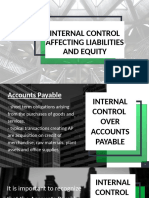 Internal Control Affecting Liabilities and Equity