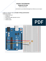 Arduino: Serial Monitor Diagrams & Code: Project 01: Monitor How Much Light Is Hitting A Photoresistor