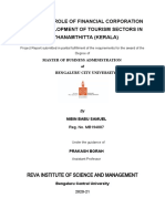 A Study On Role of Financial Corporation in The Development of Tourism Sectors in Pathanamthitta