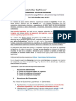 Ecuaciones Logarítmicas y Ecuaciones Exponenciales