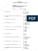 TEST # 01 For Apprentice Operators (Chemical) : Instructions