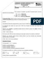 Atividade Remota de Matemática N 05 - 6º Ano