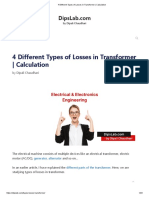 4 Different Types of Losses in Transformer - Calculation