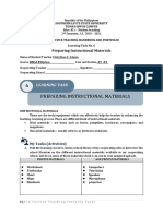 Preparing Instructional Materials: Learning Task