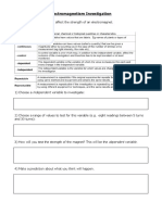 Electromagnetism Investigation Worksheet