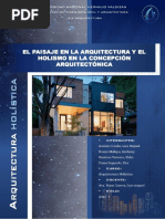 El Paisaje en La Arquitectura y Holismo en La Concepción Arquitectónica