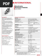 Electronic Pressure Switch EDS 8000: Description: Technical Specifications