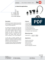 Pressure Sensors For Industrial Applications Model P3297: Description Features