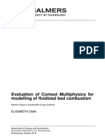 Evaluation of Comsol Multiphysics For Modelling of Fluidized Bed Combustion