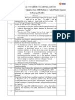 Migration-In-principle and Final Listing Checklist