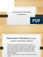 International Marketing Orientations