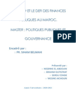 Covid 19 Et Le Defi Des Finances Publiques Au Maroc. Master: Politiques Publiques Et Gouvernance