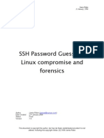 SSH Password Guessing: Linux Compromise and Forensics