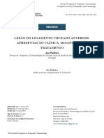 Lesão Do Ligamento Cruzado Anterior: Apresentação Clínica, Diagnóstico E Tratamento